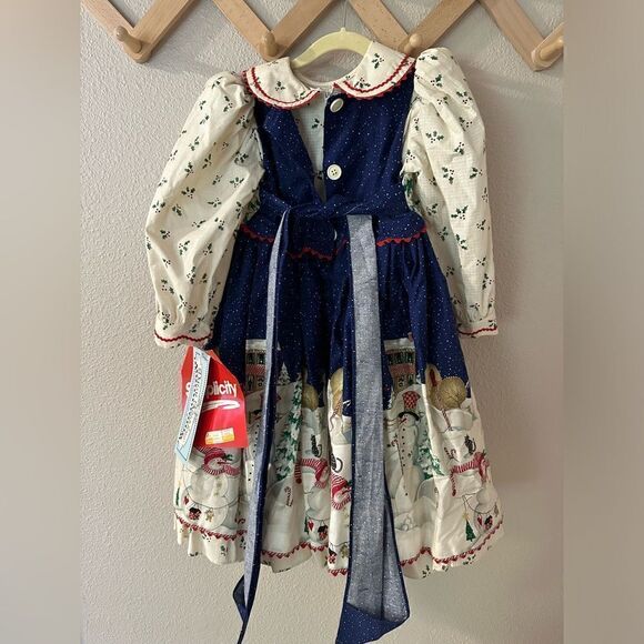 Vintage Daisy Kingdom Simplicity Christmas Winter Dress Sz 4 - Picture 2 of 16